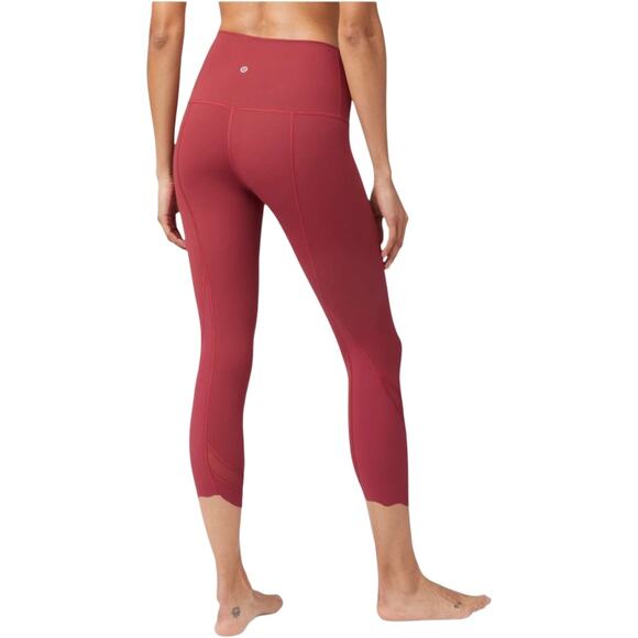 NWOT Lululemon Chianti Wunder Under Crop Roll Down Full-On Luxtreme Mesh Size 8 - Picture 3 of 10